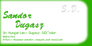 sandor dugasz business card